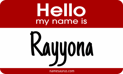 Hello my name is Rayyona png download