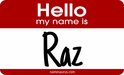 Hello my name is Raz png download