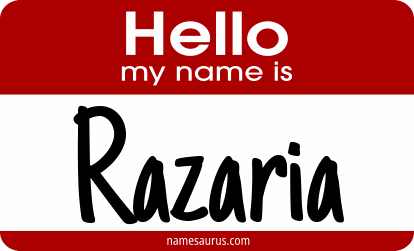 Hello my name is Razaria png download