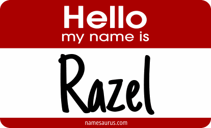 Hello my name is Razel png download