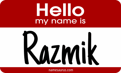 Hello my name is Razmik png download
