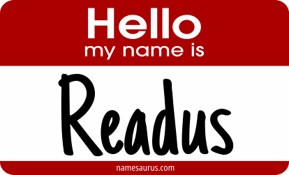 Hello my name is Readus png download