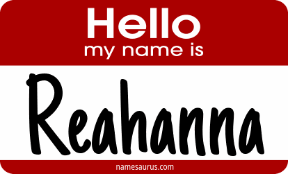 Hello my name is Reahanna png download