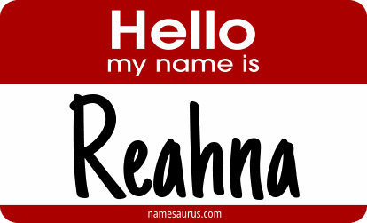 Hello my name is Reahna png download