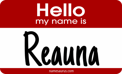 Hello my name is Reauna png download