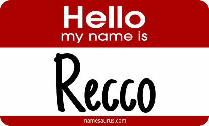 Hello my name is Recco png download