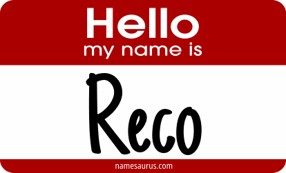 Hello my name is Reco png download