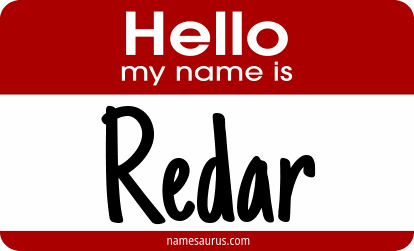 Hello my name is Redar png download