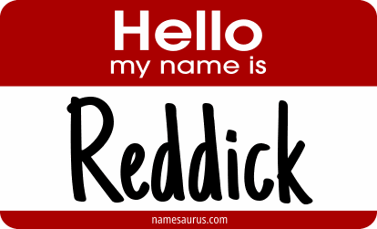 Hello my name is Reddick png download