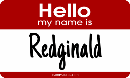 Hello my name is Redginald png download