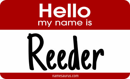 Hello my name is Reeder png download