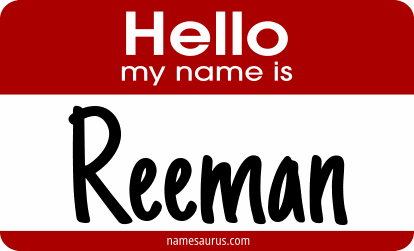 Hello my name is Reeman png download