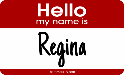 Hello my name is Regina png download