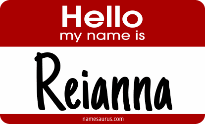 Hello my name is Reianna png download