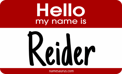 Hello my name is Reider png download