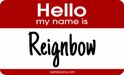 Hello my name is Reignbow png download