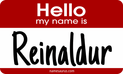 Hello my name is Reinaldur png download