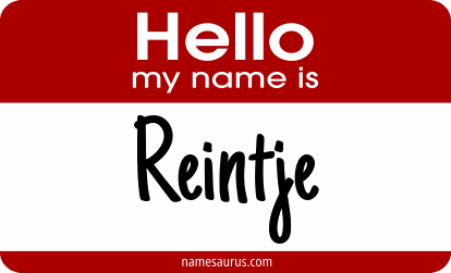 Hello my name is Reintje png download