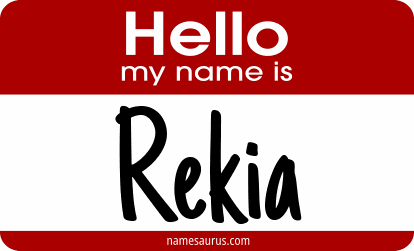 Hello my name is Rekia png download