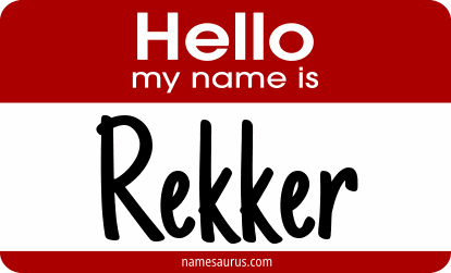 Hello my name is Rekker png download