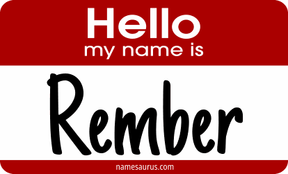 Hello my name is Rember png download