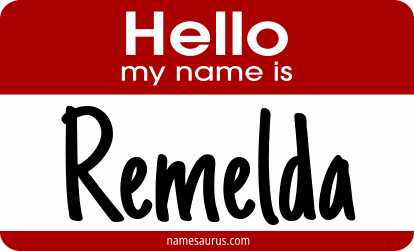Hello my name is Remelda png download