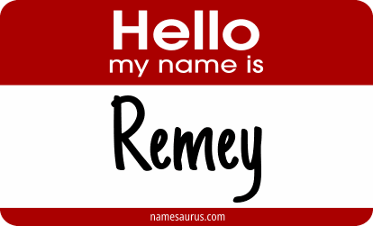 Hello my name is Remey png download