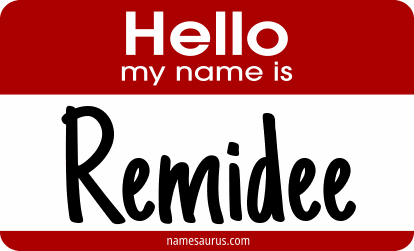 Hello my name is Remidee png download
