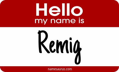 Hello my name is Remig png download
