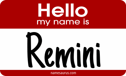Hello my name is Remini png download