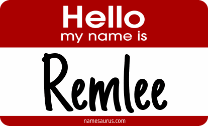 Hello my name is Remlee png download
