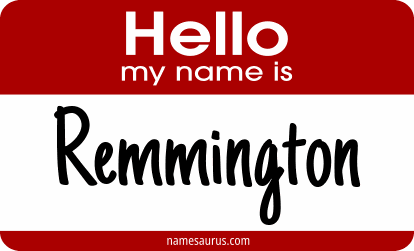 Hello my name is Remmington png download
