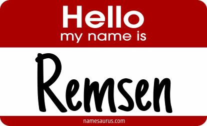 Hello my name is Remsen png download