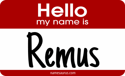 Hello my name is Remus png download
