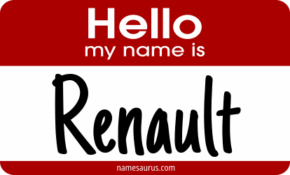 Hello my name is Renault png download