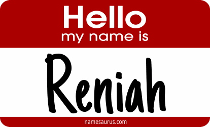 Hello my name is Reniah png download