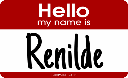Hello my name is Renilde png download