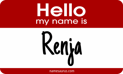 Hello my name is Renja png download