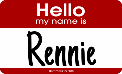 Hello my name is Rennie png download