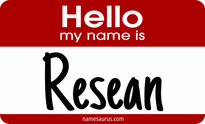 Hello my name is Resean png download