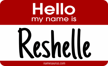 Hello my name is Reshelle png download