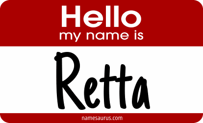 Hello my name is Retta png download