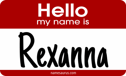 Hello my name is Rexanna png download