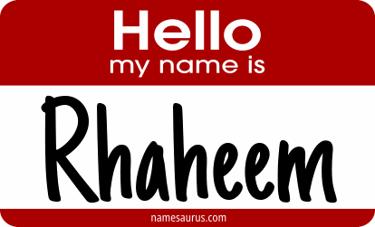 Hello my name is Rhaheem png download