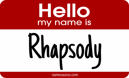 Hello my name is Rhapsody png download