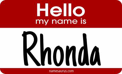 Hello my name is Rhonda png download
