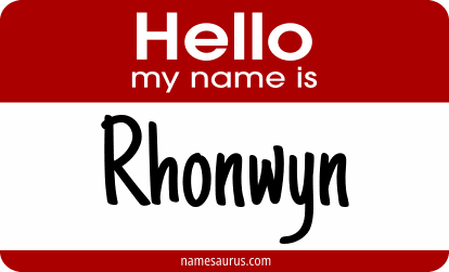 Hello my name is Rhonwyn png download
