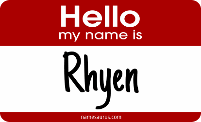 Hello my name is Rhyen png download