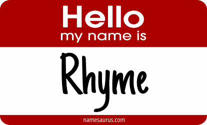 Hello my name is Rhyme png download