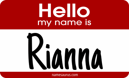 Hello my name is Rianna png download